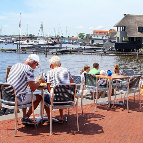 Terrace view of recreational harbour